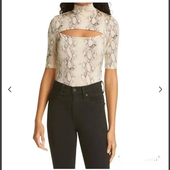 JONATHAN SIMKHAI  Haze Snake Print   Bodysuit Size XS NWOT - Picture 3 of 8